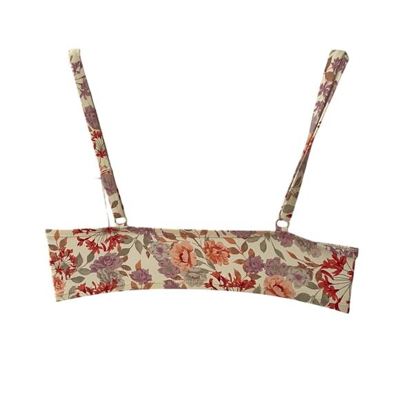 FRESHWATER, SIZE M, WHITE FLORAL BIKINI TOP - Picture 2 of 3